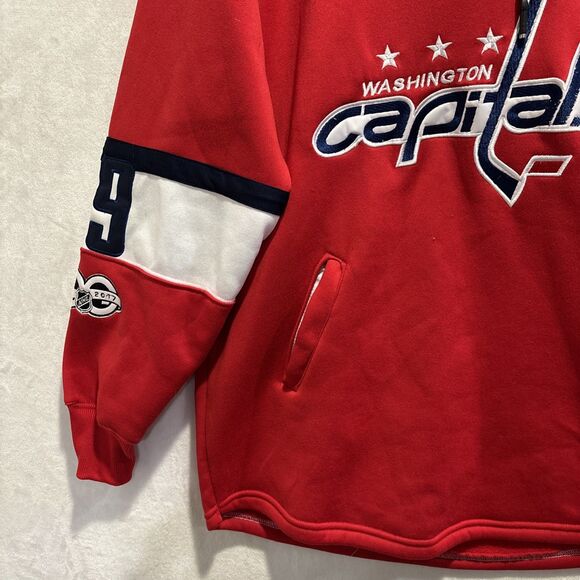 Washington Capitals Backstrom #19 Old Time Hockey Hoodie Jersey Men's Size Large - Picture 3 of 15